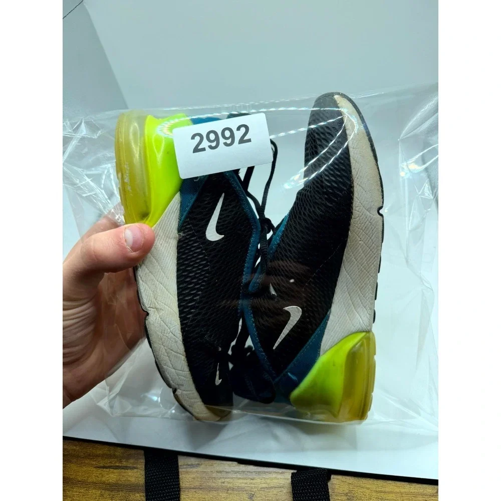 Nike Air Max 270 PS AO2372-026 Kid 2 Sneaker Black Bright Spruce Volt Mesh Shoes